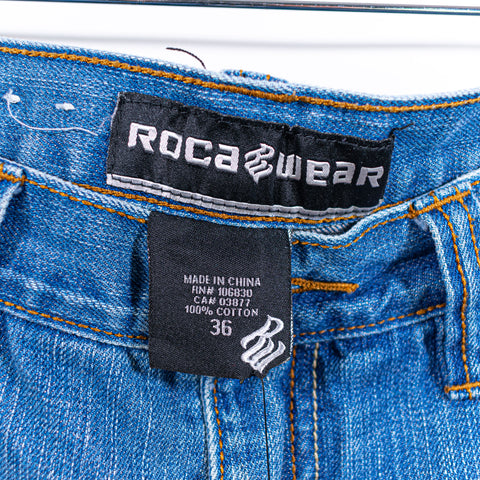 Rocawear Hip Hop Baggy Jeans Embroidered