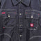 Ecko Unltd Complex Zip Sleeve Waxed Denim Jacket Hip Hop Baggy