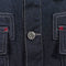 Ecko Unltd Complex Zip Sleeve Waxed Denim Jacket Hip Hop Baggy