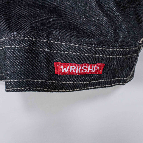 Ecko Unltd Complex Zip Sleeve Waxed Denim Jacket Hip Hop Baggy