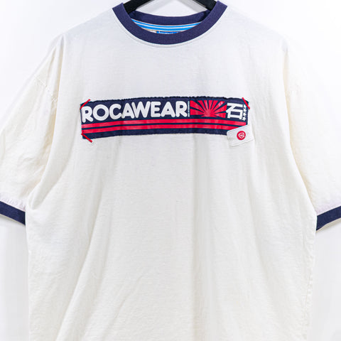 Rocawear Japan Spell Out Ringer T-Shirt Hip Hop