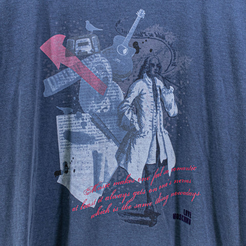 Love Moschino T-Shirt Long Sleeve Music Cyber Goth