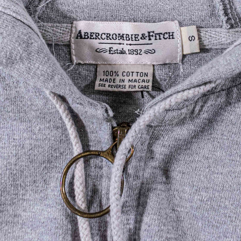 Abercrombie Fitch Zip Up Hoodie Sweatshirt Blank
