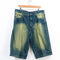 Baggy Hip Hop Jean Shorts Dyed Embroidered Skater