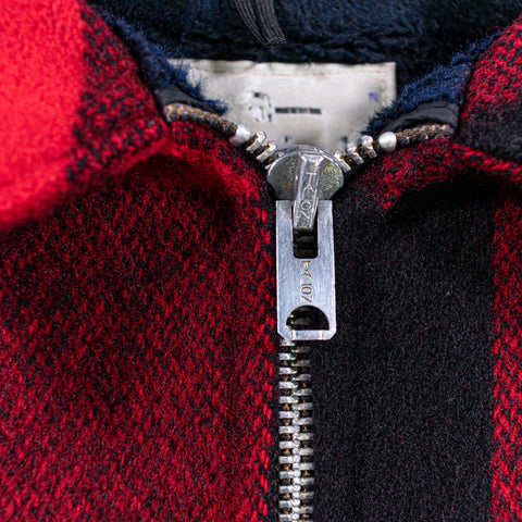 Woolrich Buffalo Plaid Zip Jacket Fleece Lined Talon Zipper