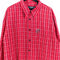 Pelle Pelle Marc Buchanan Plaid Button Shirt Embroidered Hip Hop