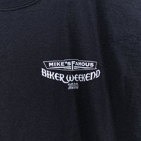2010 Biker Weekend T-Shirt Motorcycles Pinup Skull
