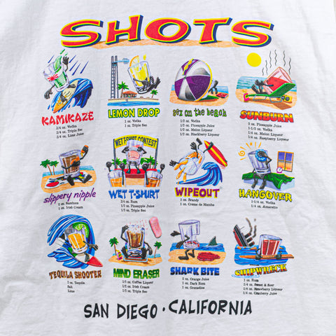 San Diego California T-Shirt Alcohol Shots List