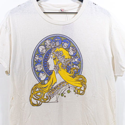 La Plume Zodiac Calendar Alphonse Mucha T-Shirt