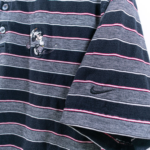 NIKE Mickey Mouse Golf Polo Shirt Striped