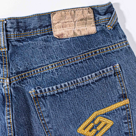 ENYCE Hip Hop Baggy Jeans Embroidered Skater Wide Leg