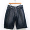 Hip Hop Baggy Jean Shorts Jorts Embroidered Jeanstation