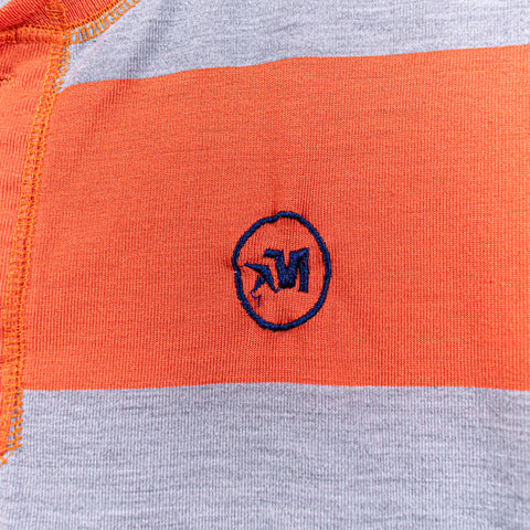 MECCA Striped Henley T-Shirt Hip Hop Skater