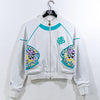 Akademiks Hearts AOP Cropped Zip Up Track Jacket