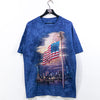 The Mountain New York Skyline T-Shirt Statue of Liberty American Flag