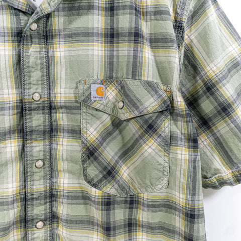 Carhartt Logo Short Sleeve Pearl Snap Shirt Western