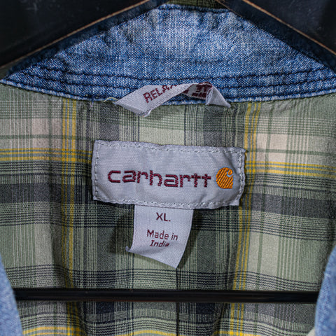 Carhartt Logo Short Sleeve Pearl Snap Shirt Western