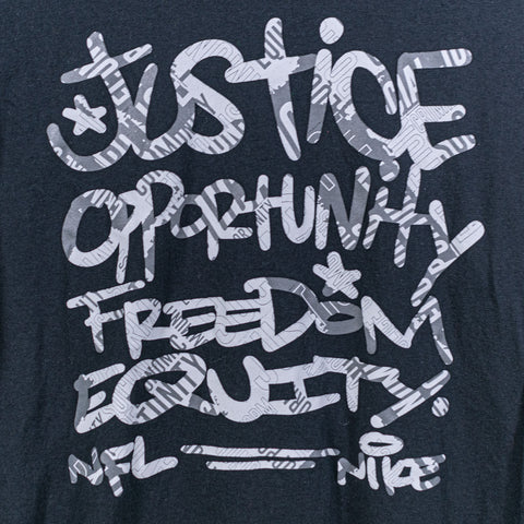 NIKE NFL Justice Opportunity Freedom Equality Long Sleeve T-Shirt Team Issue
