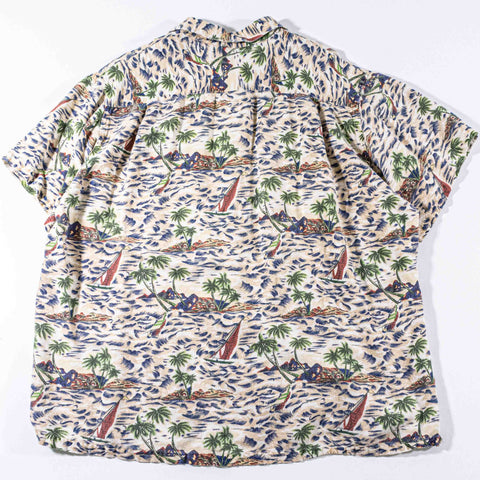 GANT Tropical Print Hawaiian Shirt Linen Rayon