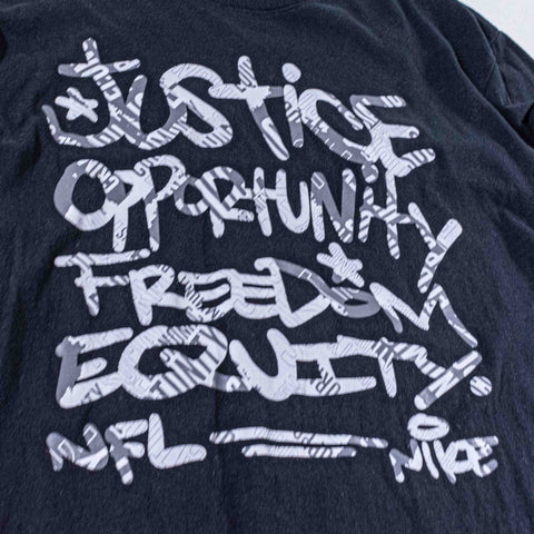 NIKE NFL Justice Opportunity Freedom Equality Long Sleeve T-Shirt New York Jets Team Issue