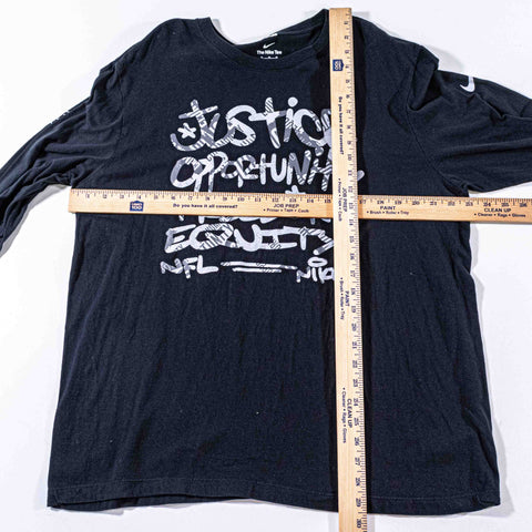 NIKE NFL Justice Opportunity Freedom Equality Long Sleeve T-Shirt New York Jets Team Issue