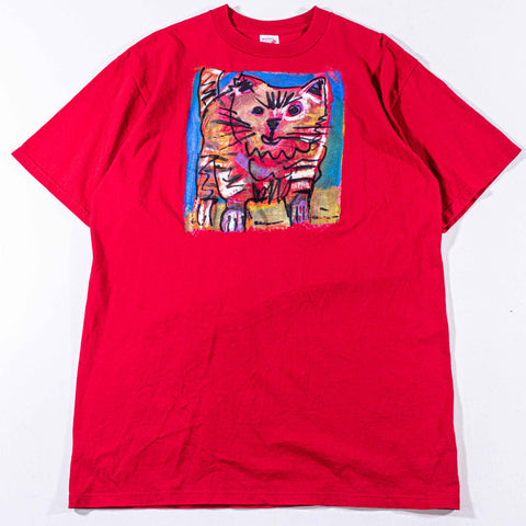 Cat Abstract Art Painting T-Shirt