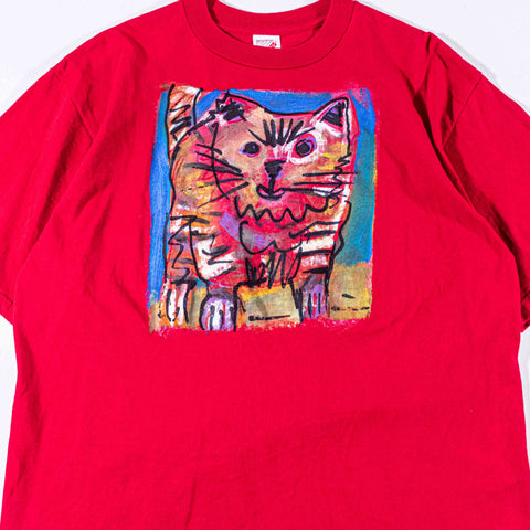 Cat Abstract Art Painting T-Shirt