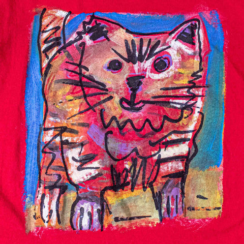 Cat Abstract Art Painting T-Shirt