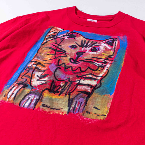 Cat Abstract Art Painting T-Shirt