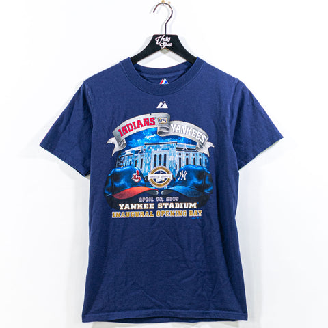 2009 Opening Day New York Yankees Cleveland Indians T-Shirt Majestic