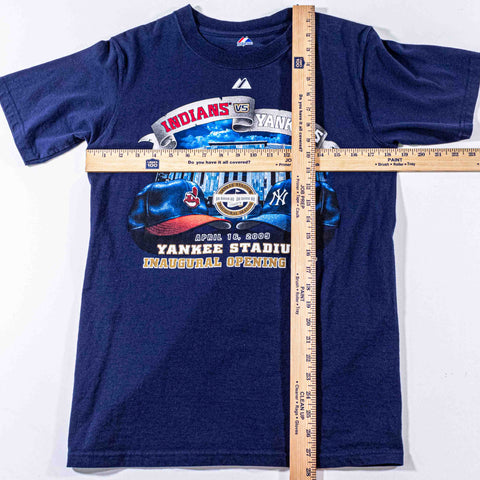 2009 Opening Day New York Yankees Cleveland Indians T-Shirt Majestic
