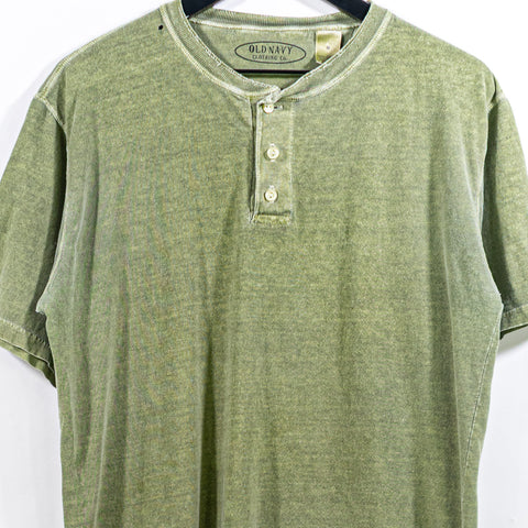 Old Navy Sun Faded Thrashed Henley T-Shirt Surf Skate