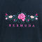 Bermuda T-Shirt Embroidered Floral Rose Garden