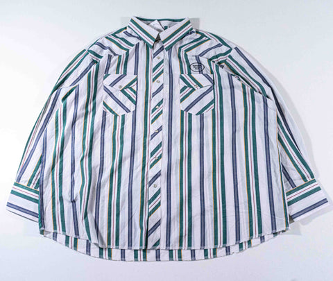 Wrangler Pearl Snap Striped Western Shirt Cowboy