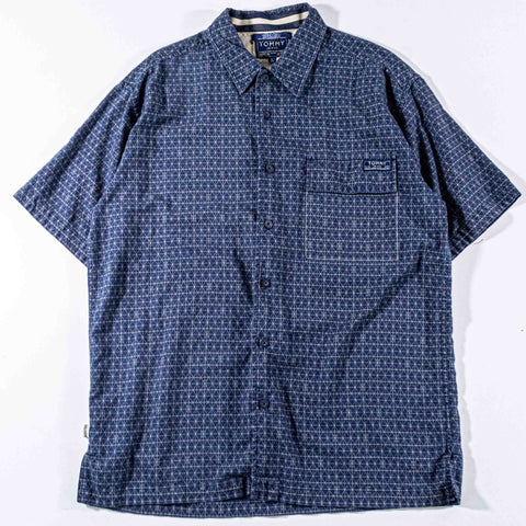 Tommy Hilfiger Jeans Geometric Print Short Sleeve Button Shirt