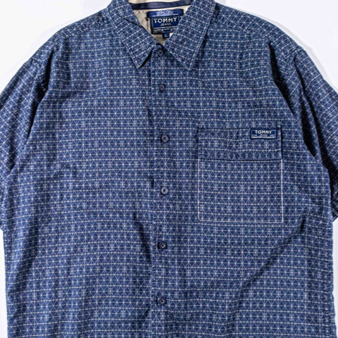 Tommy Hilfiger Jeans Geometric Print Short Sleeve Button Shirt