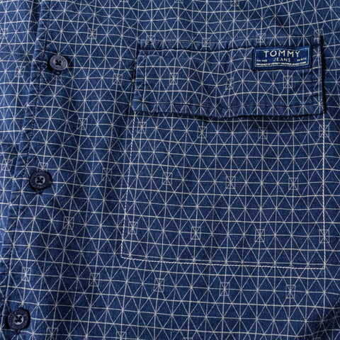Tommy Hilfiger Jeans Geometric Print Short Sleeve Button Shirt