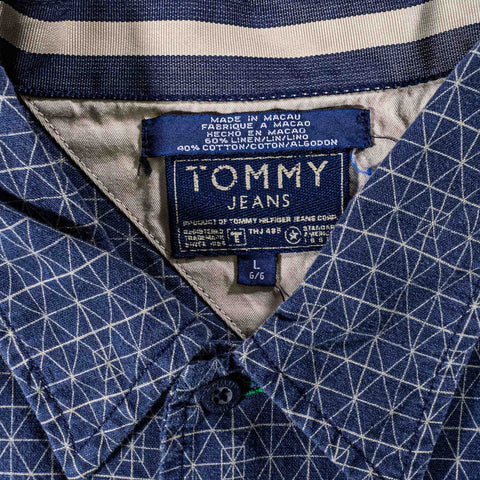 Tommy Hilfiger Jeans Geometric Print Short Sleeve Button Shirt