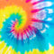 Spiral Tie Dye T-Shirt Hippie Grunge Fruit of The Loom