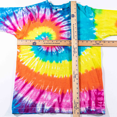 Spiral Tie Dye T-Shirt Hippie Grunge Fruit of The Loom