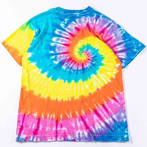 Spiral Tie Dye T-Shirt Hippie Grunge Fruit of The Loom