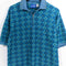 Ocean Pacific Argyle 1/4 Zip Polo Shirt Surf Skate