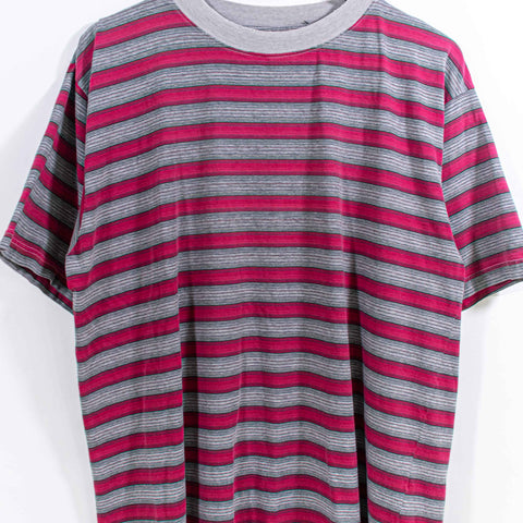 Striped Surf Skate T-Shirt Grunge