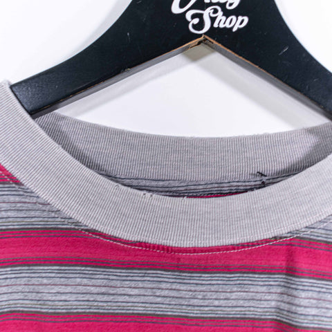 Striped Surf Skate T-Shirt Grunge