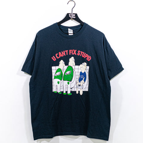Philadelphia Eagles Dallas Cowboys Joke T-Shirt Can't Fix Stupid