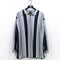 Striped Long Sleeve 1/4 Zip Polo Shirt Club Room