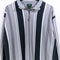 Striped Long Sleeve 1/4 Zip Polo Shirt Club Room