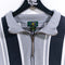 Striped Long Sleeve 1/4 Zip Polo Shirt Club Room