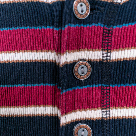Levis Striped Henley T-Shirt Surf Skate