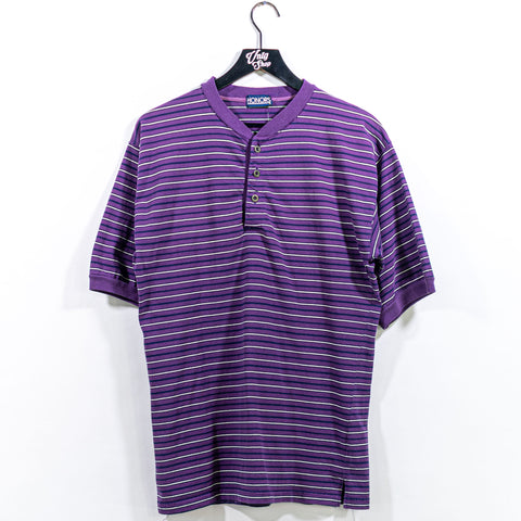 Surf Skate Striped Henley T-Shirt Honors